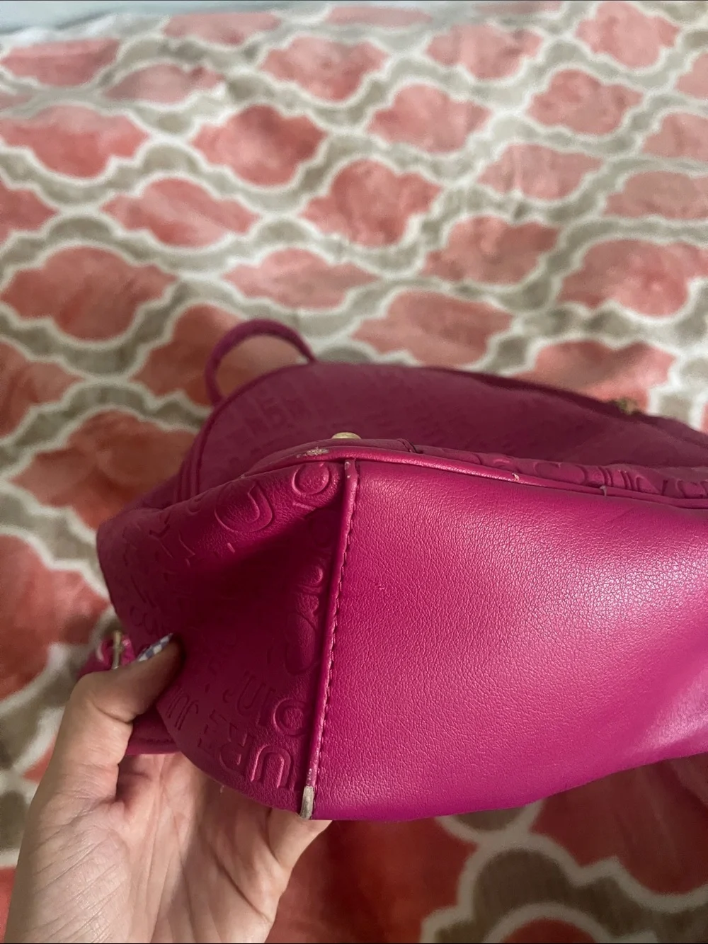 Juicy Couture Hot Pink Embossed Mini Backpack - Picture 2 of 7